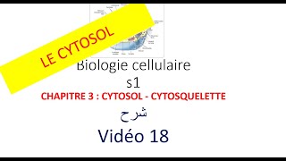 biologie cellulaire s1 vidéo 018  CYTOSOL  CYTOSQUELETTE شرح [upl. by Dierdre]