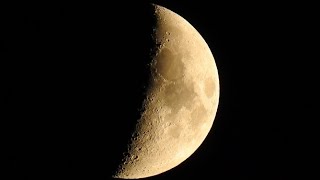 Waxing Crescent Moon 422 of 11 August 2024 recorded with Nikon P900 [upl. by Rettke]