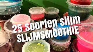 25 soorten SLIME SMOOTHIE 😝 [upl. by Kcirederf]