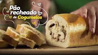 PÃO RECHEADO COM COGUMELOS  ALIMENTOS COAMO [upl. by Katee]