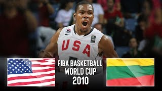 USA 🇺🇸 vs Lithuania 🇱🇹  Classic Full Games  FIBA Basketball World Cup 2010 [upl. by Naitsabas]