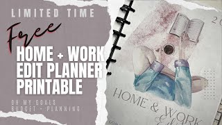 Home  Work Edit Planner FREE Limited Time Download  Oh My Goals Budget  Planning [upl. by Hajile]