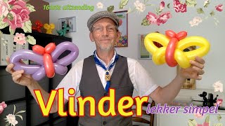 Vlinder ballon  Butterfly Balloon workshop  Haagse ballonnenboer 161ste Easy balloons [upl. by Hax]