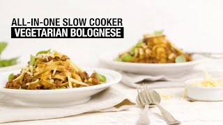 Slow Cooker Vegetarian Bolognese Recipe [upl. by Nivlac391]