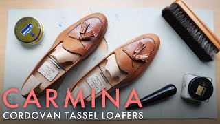 Carmina  Cordovan Tassel Loafers Unboxing  カルミーナ・コードバンタッセルローファー開封！ [upl. by Yssis97]