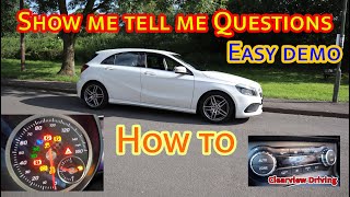 Show me Tell me questions 2021 UK DRIVING TEST  Easy Explanations With Demo [upl. by Wit]