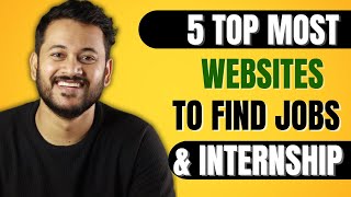 5 Best Website to find jobs and internships in 2024  Genie Ashwani [upl. by Sirap]