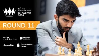 Round 11  45th FIDE CHESS OLYMPIAD [upl. by Inalej]