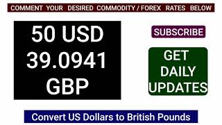 Rate of British Pound to Us Dollar Today 05 August 2024 [upl. by Garling]