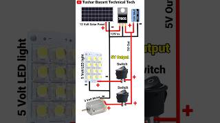 12 Volt Solar Panel To Convert 5 Volt 7805 IC Connection shorts [upl. by Ruyle]