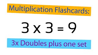 Multiplication Flashcards 3x Doubles Plus 1 Set [upl. by Moynahan]