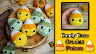 Candy Corn Crochet Pattern  Amigurumi Candy Corn  Easy Crochet Pattern [upl. by Barrow]