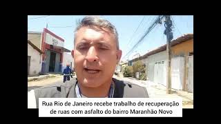 Rua Rio de Janeiro recebe trabalho de recuperação em asfalto nasruas imperatriz imperatrizma [upl. by Elrebmik]