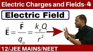 Electric Charges and Fields 04  Electric Field Part 1 Field due to a Point Charge JEE MAINSNEET [upl. by Ahsenor]