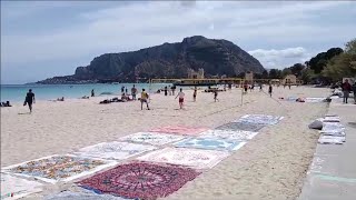 Mondello Beach Part 1 Walk Tour ⛱️ 🌊 [upl. by Ing312]