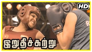 Irudhi Suttru Tamil Movie  Climax Scene  Ritika wins the match and gives credit to Madhavan [upl. by Onaireves]