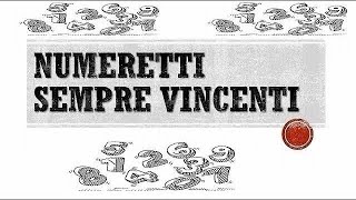 TABELLA NUMERETTI VINCENTI SETTEMBRE 2024 [upl. by Miran153]