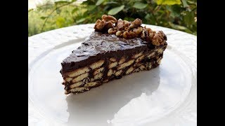 Ëmbëlsirë me Biskota dhe Arra  Nuts and Almond Cake Easy Recipe [upl. by Georgie507]