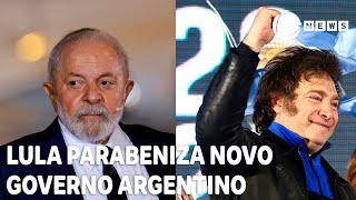 Presidente Lula parabeniza novo governo argentino [upl. by Enorej]