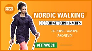 So geht Nordic Walking richtig  fitwoch  DAKGesundheit [upl. by Hofstetter]