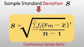 Standard Deviation for Continuous series data standarddeviation sigma maths statistics [upl. by Andri1]