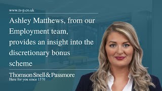 Ashley Matthews provides insight into the discretionary bonus scheme [upl. by End711]