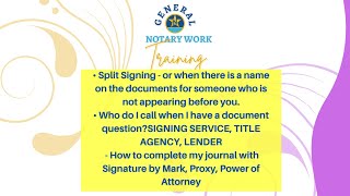 Notary Stars Split Signing  Who to call  Journal Completion [upl. by Dleifyar]