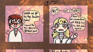 Theater bad ending oc comic shitpost tw blood flashing lights loud noise [upl. by Snevets949]