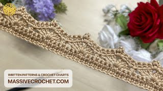 EASY amp WONDERFUL Crochet Border Pattern for Beginners 👌 PERFECT Crochet Edging for Blanket amp Shawl [upl. by Dollie368]