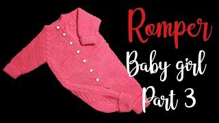 Baby Girl Knitted Romper  03 months  Knitting Tutorial in Urdu  StepbyStep Tutorial  Part 3 [upl. by Earleen669]