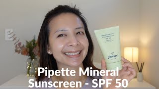 Pipette Mineral Sunscreen SPF 50 Broad Spectrum Baby Sunblock with Non Nano Zinc  Tiana Le [upl. by Netsirhk]