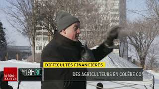 Difficultés financières  des agriculteurs en colère contre Québec [upl. by Massimo]