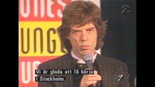 Rolling Stones  Europe Premiere Of Voodo Lounge Tour SVT 19950602 [upl. by Bazar]