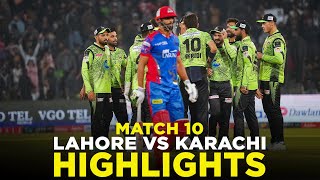 Full Highlights  Lahore Qalandars vs Karachi Kings  Match 10  HBL PSL 9  M2A1A [upl. by Ekul]