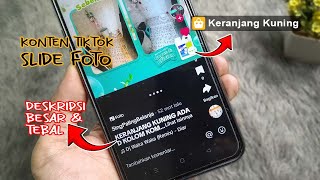 Cara Membuat Tulisan Tebal amp Besar Pada Deskripsi Tiktok  Konten Slide Foto Keranjang Kuning [upl. by Joelie]