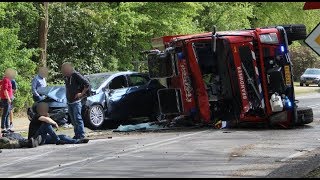 Massale inzet Brandweer Politie en Ambulances naar Ongeval Tankautospuit Brandweer Baarn [upl. by Silvers421]