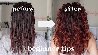 CURLY WAVY HAIR ROUTINE 2A3A Hair  hair styling tips [upl. by Perpetua557]