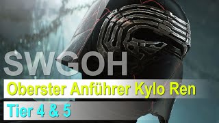 SWGOH  Oberster Anführer Kylo Ren Tier 4  5  Veraltet [upl. by Urbas717]