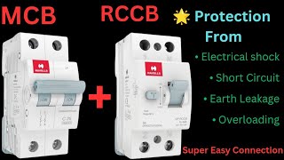 quotMCB Plus RCCB Super Easy Connection With Live Working Test  Electrical Shock Testquot [upl. by Draw]