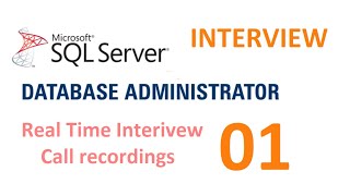 Real time MS SQL Server DBA Experienced Interview Questions and Answers  Interview 1 [upl. by Monreal]