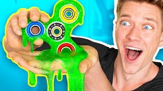 DIY Slime Fidget Spinner That ACTUALLY SPINS How To Make Rare Giant Fidget Spinners amp Tricks [upl. by Ulrike]