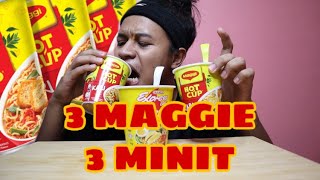 MAKAN MAGGIE SAMPAI TERBAKO ANAK TEKAK  3MINUTES CHALLENGE [upl. by Anit]