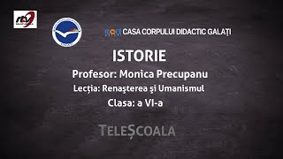 Istorie  Clasa 6  Renasterea si Umanismul [upl. by Yelruc]