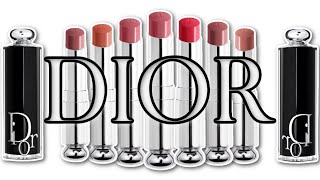 Dior Addict Lip Shine Lipstick Collection to date Swatches Demos Comparisons [upl. by Rodgers]