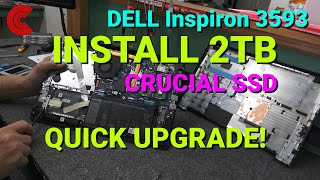 DELL Inspiron 3593 ADD SECOND 2TB SSD [upl. by Ahsahs]