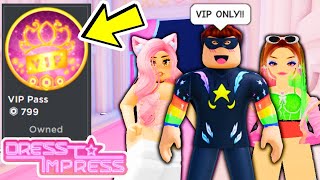 ONLY Wearing VIP ITEMS In DRESS TO IMPRESS WITH me IBellaYT KaramelKitty [upl. by Honorine]