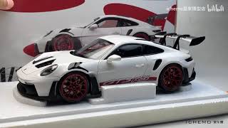 Porsche 911 992 GT3 RS in 118 Scale by Minichamps Models  DIECAST  😍😍 Full Openable [upl. by Limaa]