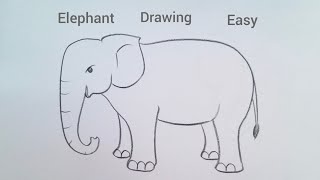 how to draw elephant drawing easy step by stepDrawingTalent [upl. by Madian]