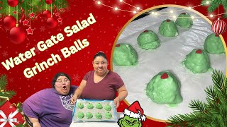 Water Gate Salad Grinch Balls  Christmas Dessert  Easy amp Simple [upl. by Irolav]