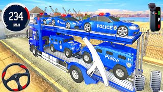 US Police Car Transport Game  Car Driving Game Simulator  Android Gameplay game 9 [upl. by Pontias774]